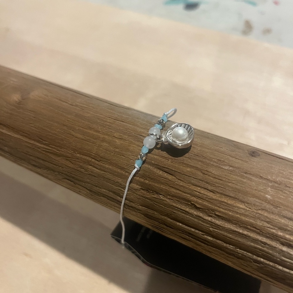 Anklet with Silver & Shell Accents